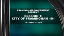 Navigate to Framingham Government Academy - Session 1: City of Framingham 101